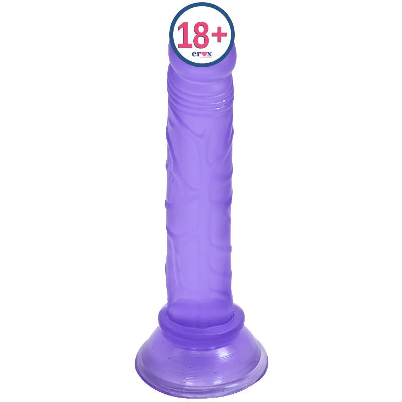 Erox Blues Anal Ve Vajinal Realistik Penis 14 Cm Purple Erox Sex Shop