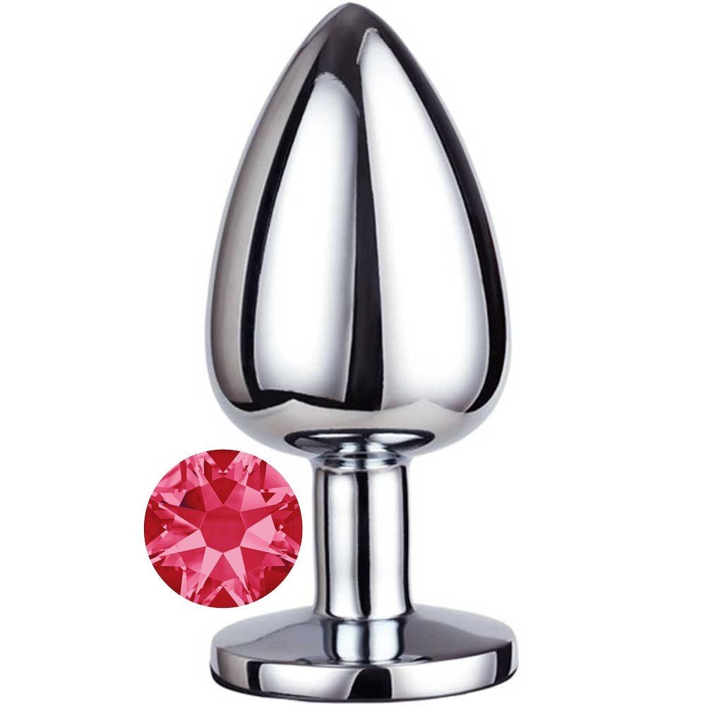 Erox Luxury Silver Pembe Ta L B Y K Metal Anal Plug Erox Sex Shop