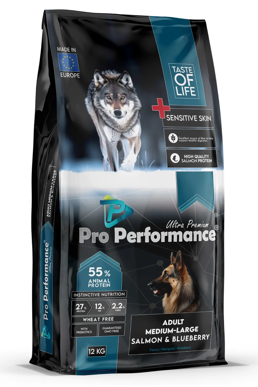 Pro Performance Somonlu ve Yaban Mersinli Orta ve Büyük Irk Yetişkin Köpek Maması