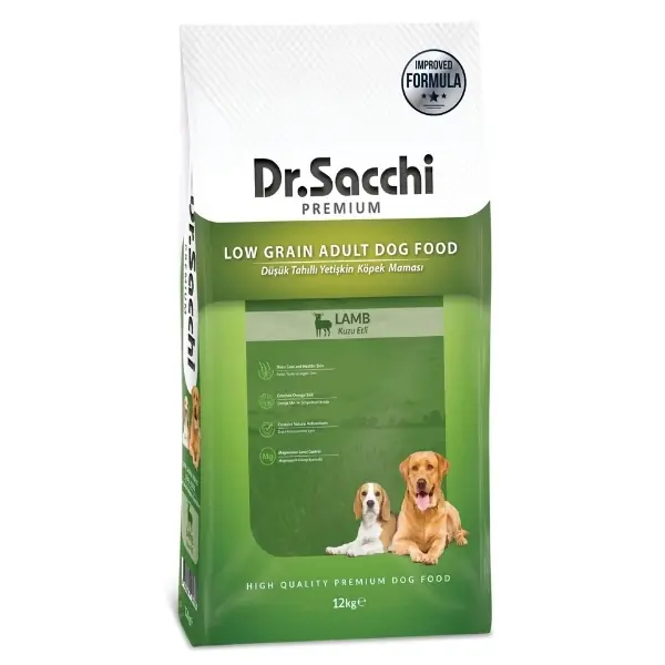 Dr.Sacchi Premium Kuzu Etli Düşük Tahıllı Yetişkin Köpek Maması