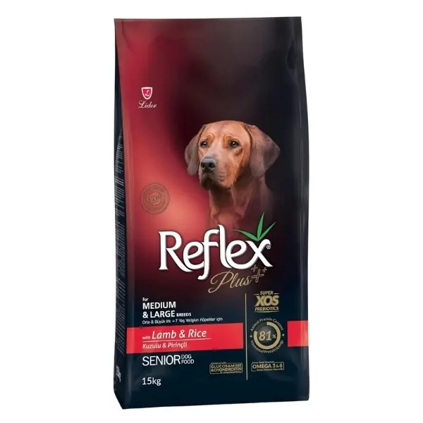 Reflex Plus Kuzulu Orta ve Büyük Irk Yaşlı Köpek Maması