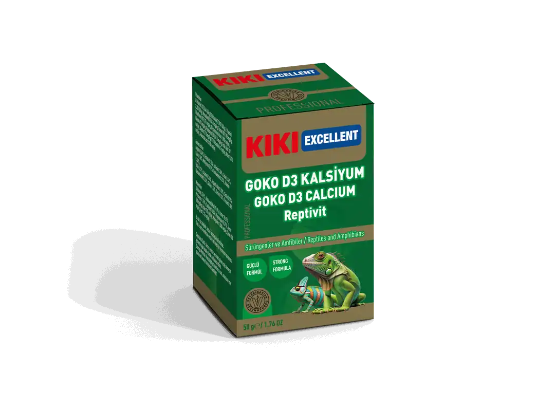 Kiki Excellent Goko D3 Kalsiyum Reptivit Sürüngenler ve Amfibiler için Toz Mineral
