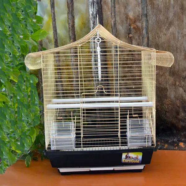 Euro Gold Kuş Telli Üçgen Çatılı Kuş Kafesi