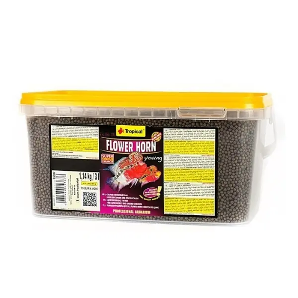 Tropical Flower Horn Young Pellet Genç Flower Horn Balıkları için Renklendirici Balık Yemi