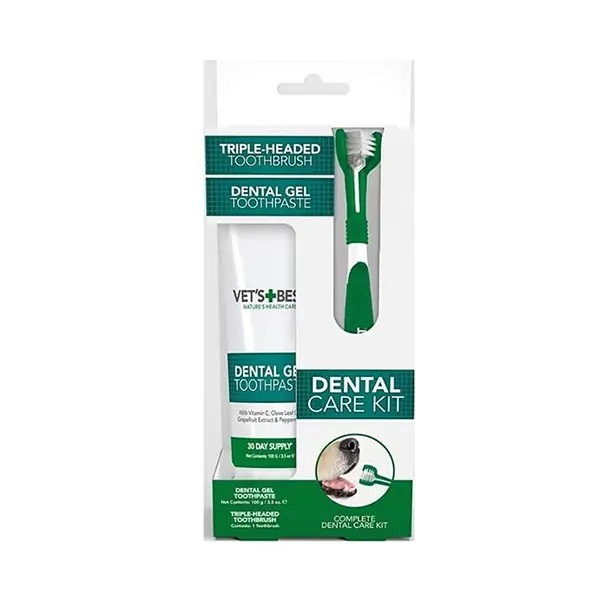 Vet's Best Plak ve Tartar Temizleyen Köpek Ağız ve Diş Bakım Seti