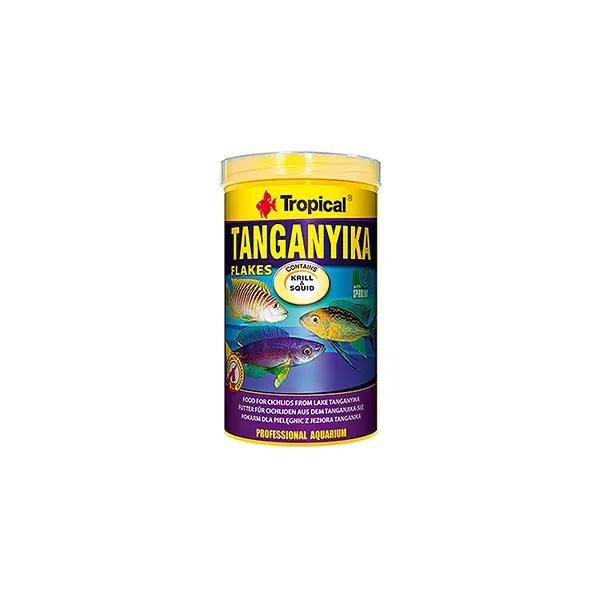 Tropical Tanganyika Flakes Tanganyika Cichlid Balıkları için Pul Balık Yemi