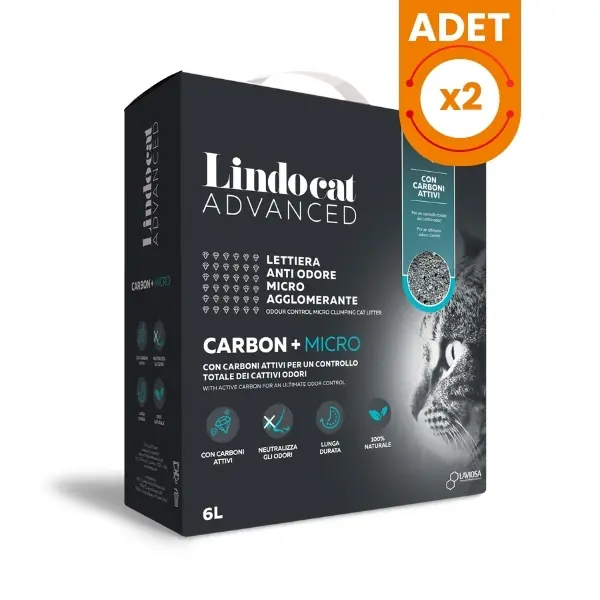Lindocat Advanced Carbon Aktif Karbonlu Ekstra Topaklanan İnce Taneli Kedi Kumu