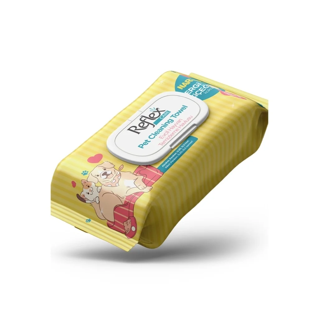 Reflex Care Nergis Kokulu Kedi ve Köpekler için Hijyenik Temizleme Havlusu