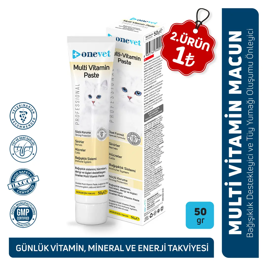 OneVet Multi Vitamin Paste Bağışıklık Destekleyici Kedi Maltı