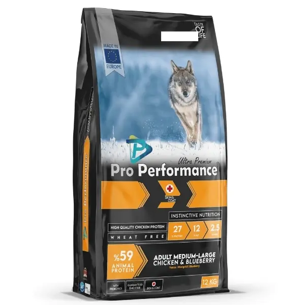 Pro Performance Tavuk Etli ve Yaban Mersinli Orta ve Büyük Irk Yetişkin Köpek Maması