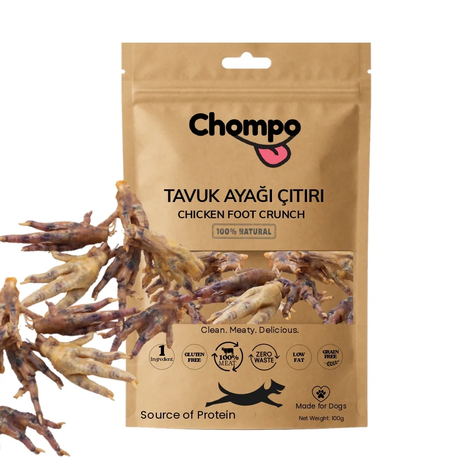 Chompo Kurutulmuş Tavuk Ayak Köpek Ödül Maması