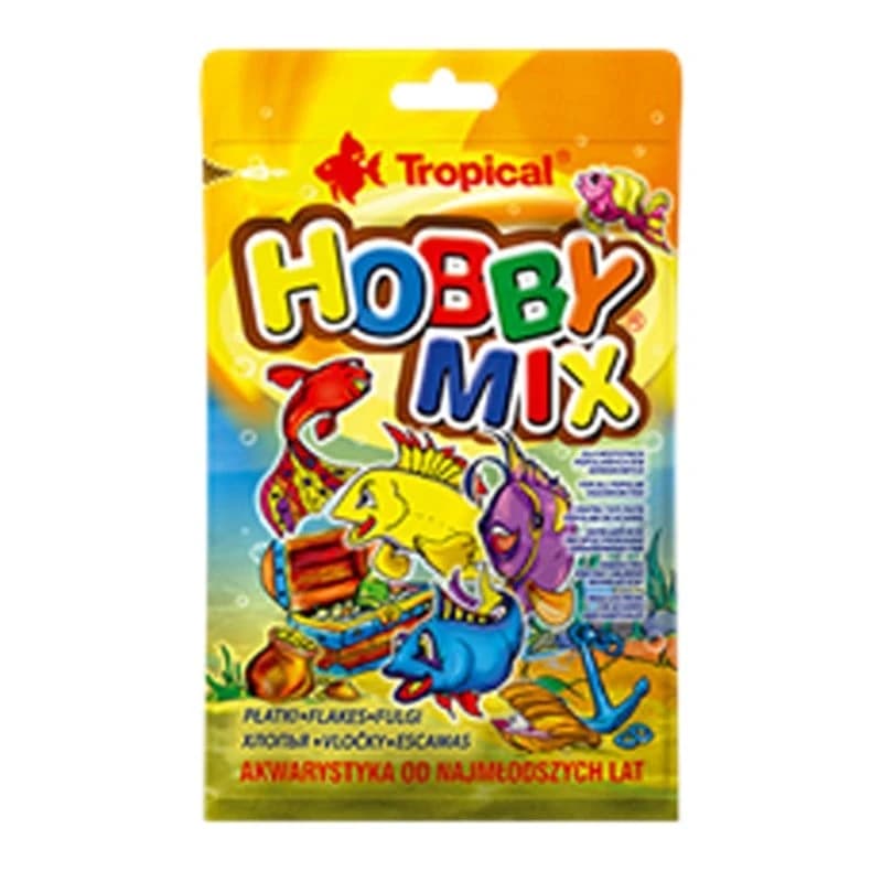 Tropical Hobby Mix Küçük Akvaryum Balıkları için Karışık Pul Yem
