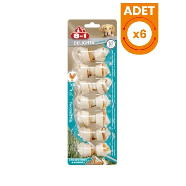 8in1 Delights Pro Dental Tavuk Düğümlü Köpek Kemik Ödülü