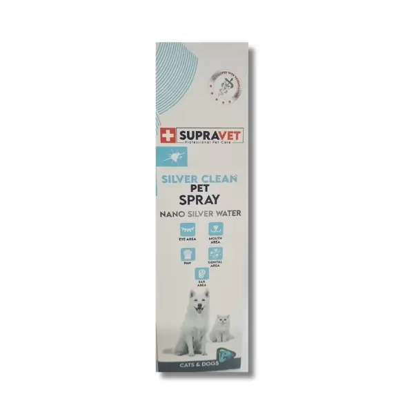 Supravet Silver Clean Nano Gümüş Suyu Çok Amaçlı Kedi ve Köpek Deri Bakım Spreyi