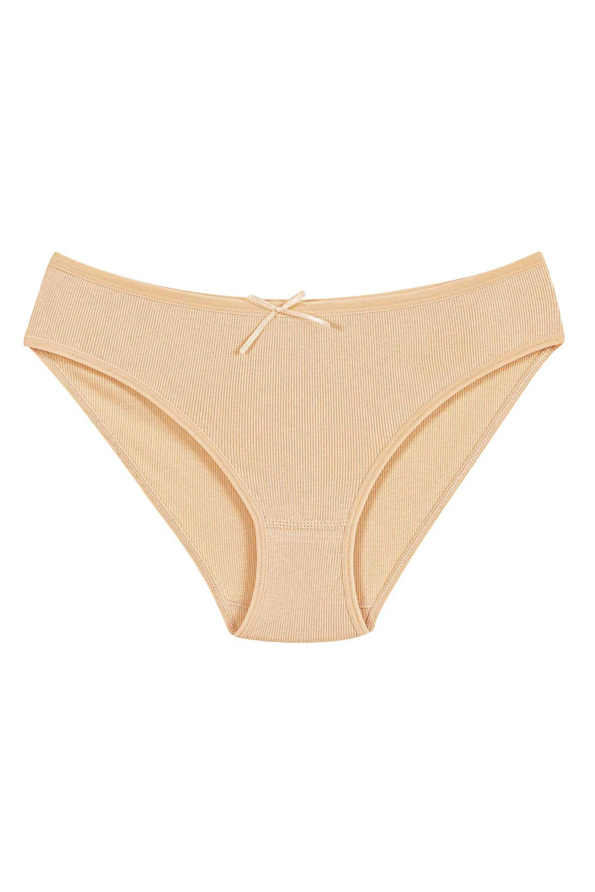 Kadın Ten 6 lı Paket Likralı Kaşkorse Bikini Külot
