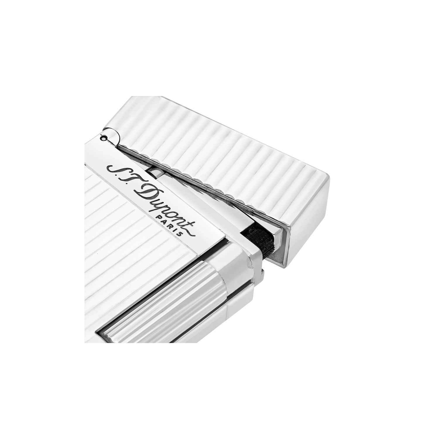 St Dupont Ligne2 Vertical Guilloche Silver