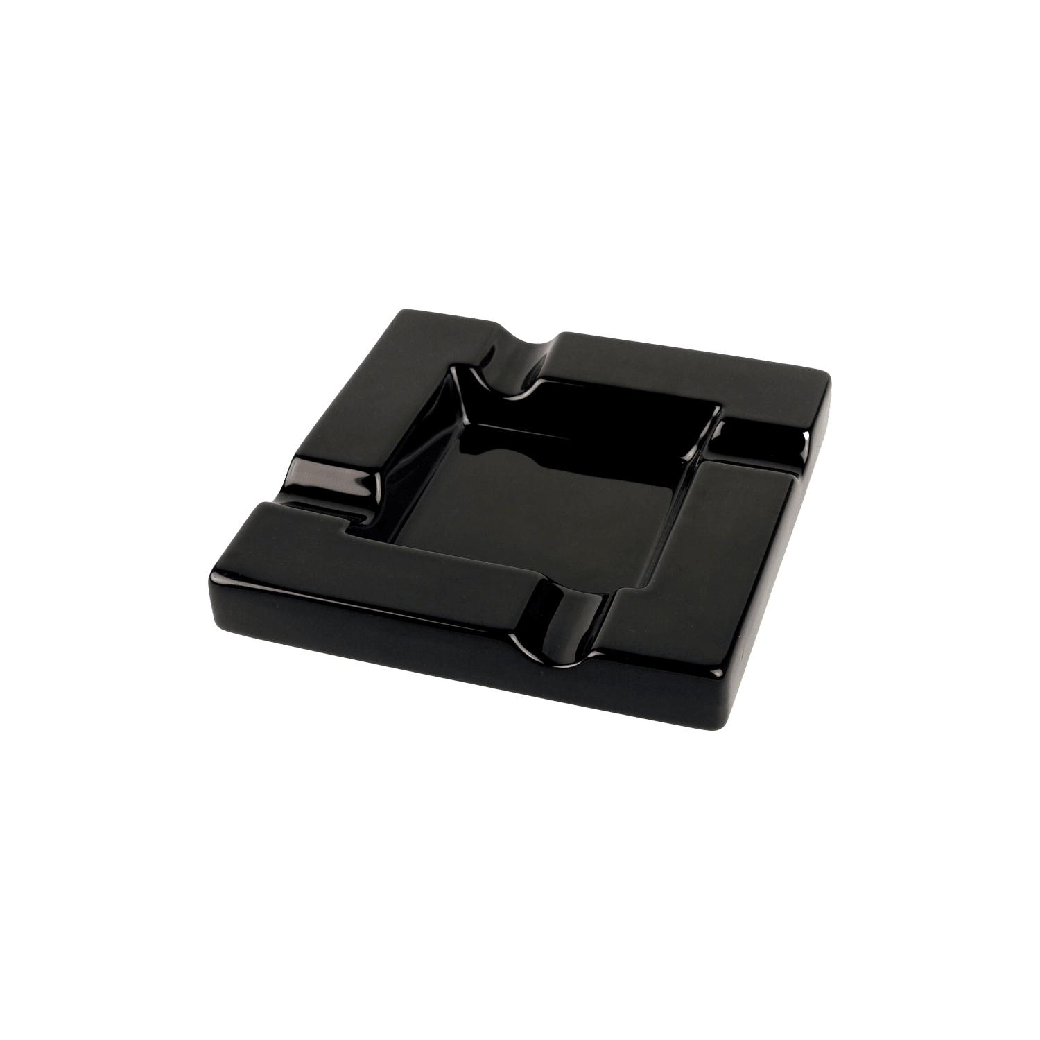 Ceramic Quad Ashtray Black