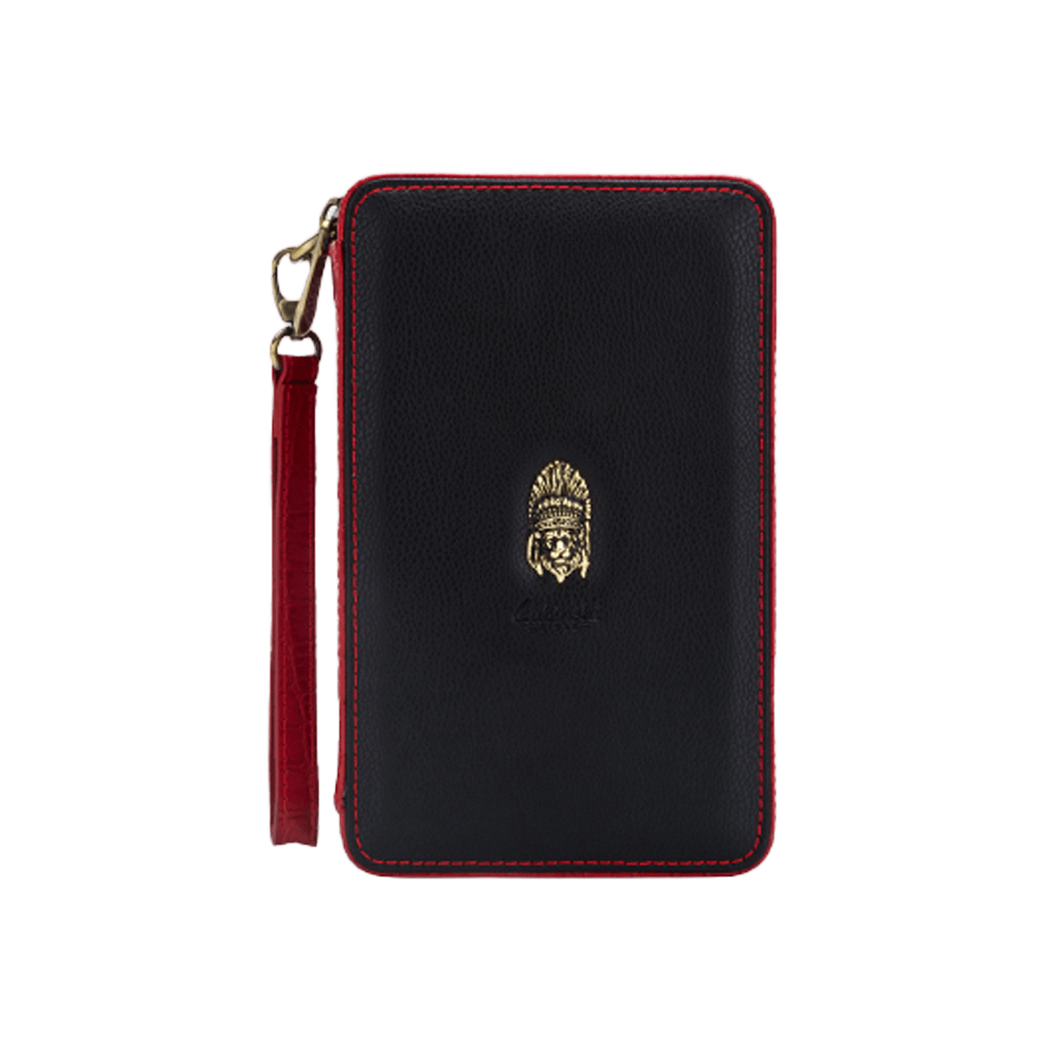 Lubinski Leather Travel Case Black & Red