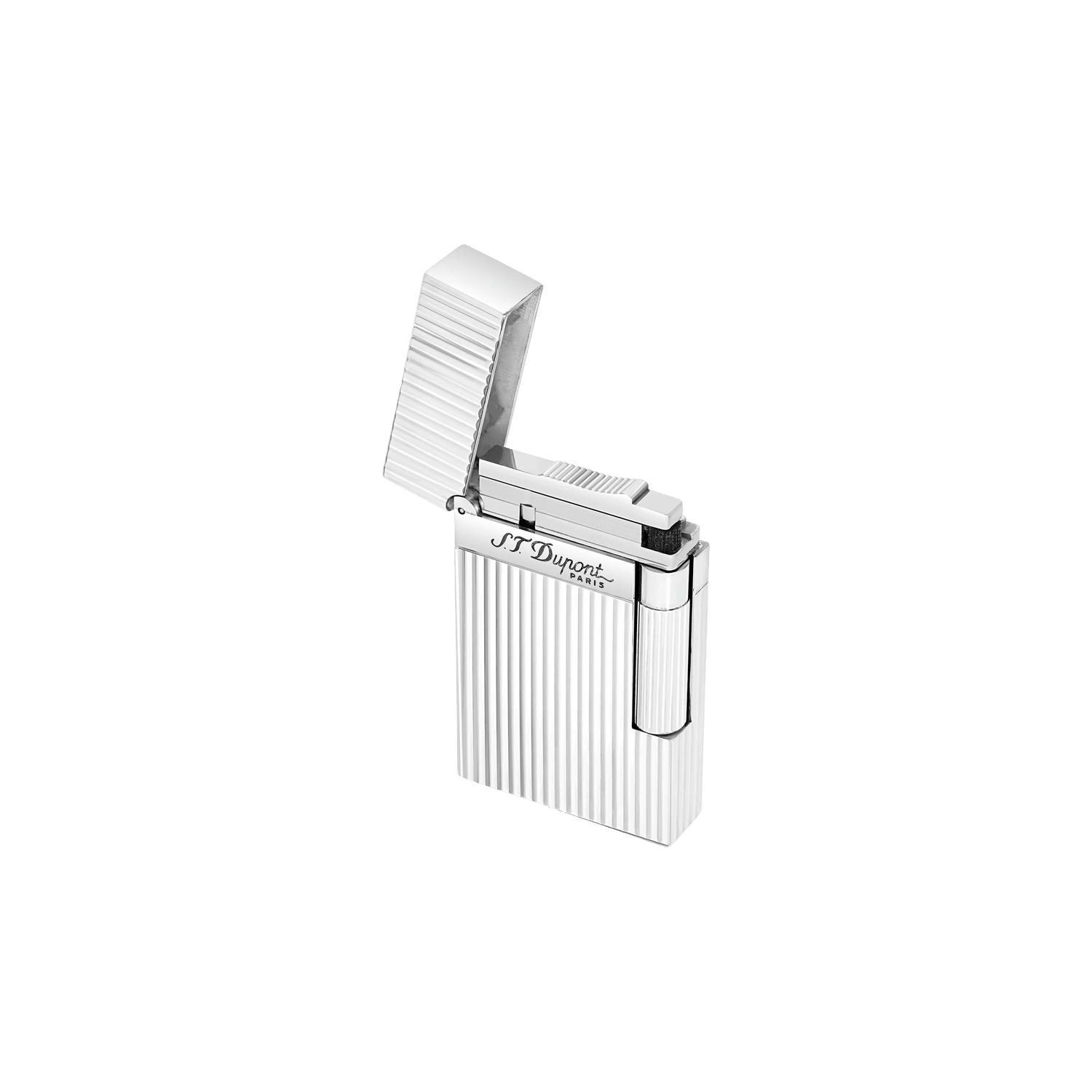 St Dupont Ligne2 Vertical Guilloche Silver