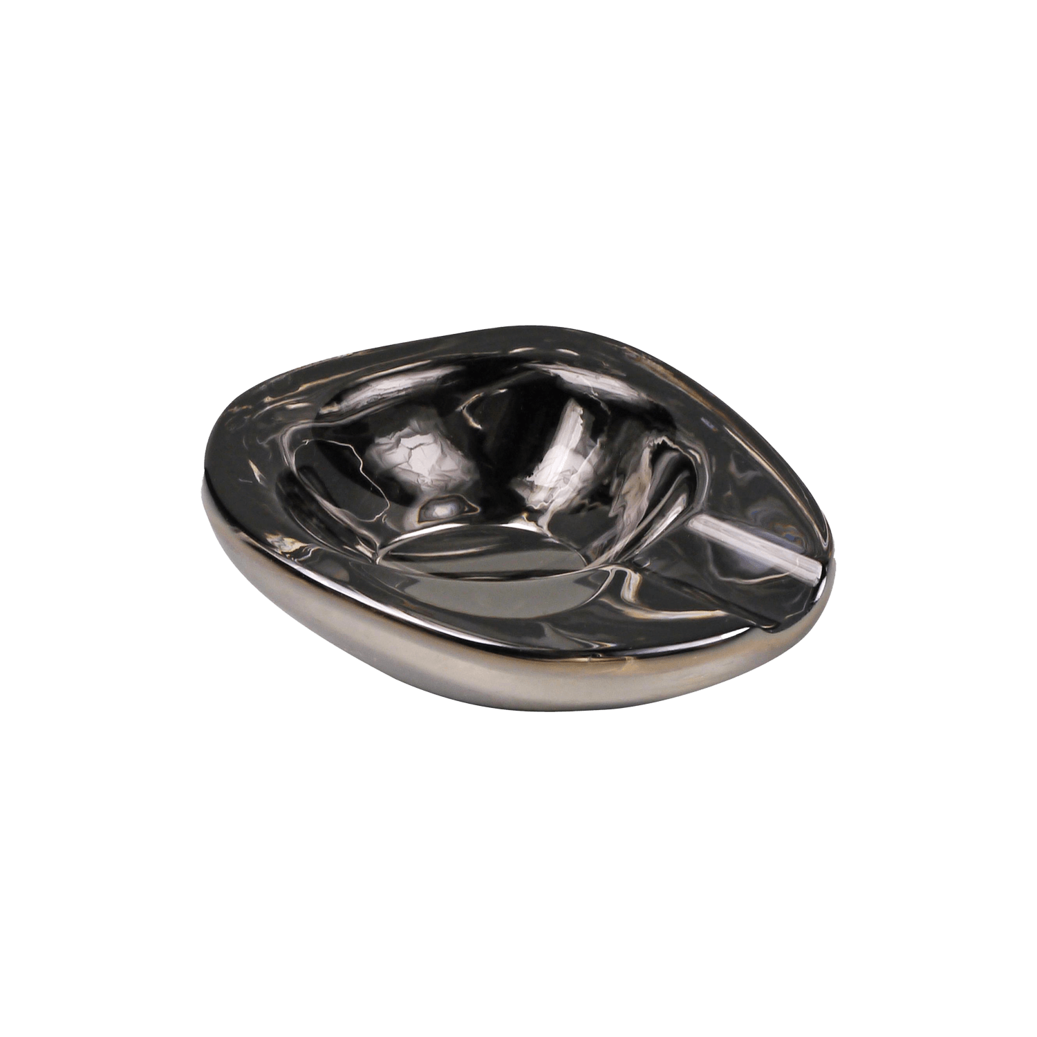 Crystal Grey Glass Ashtray