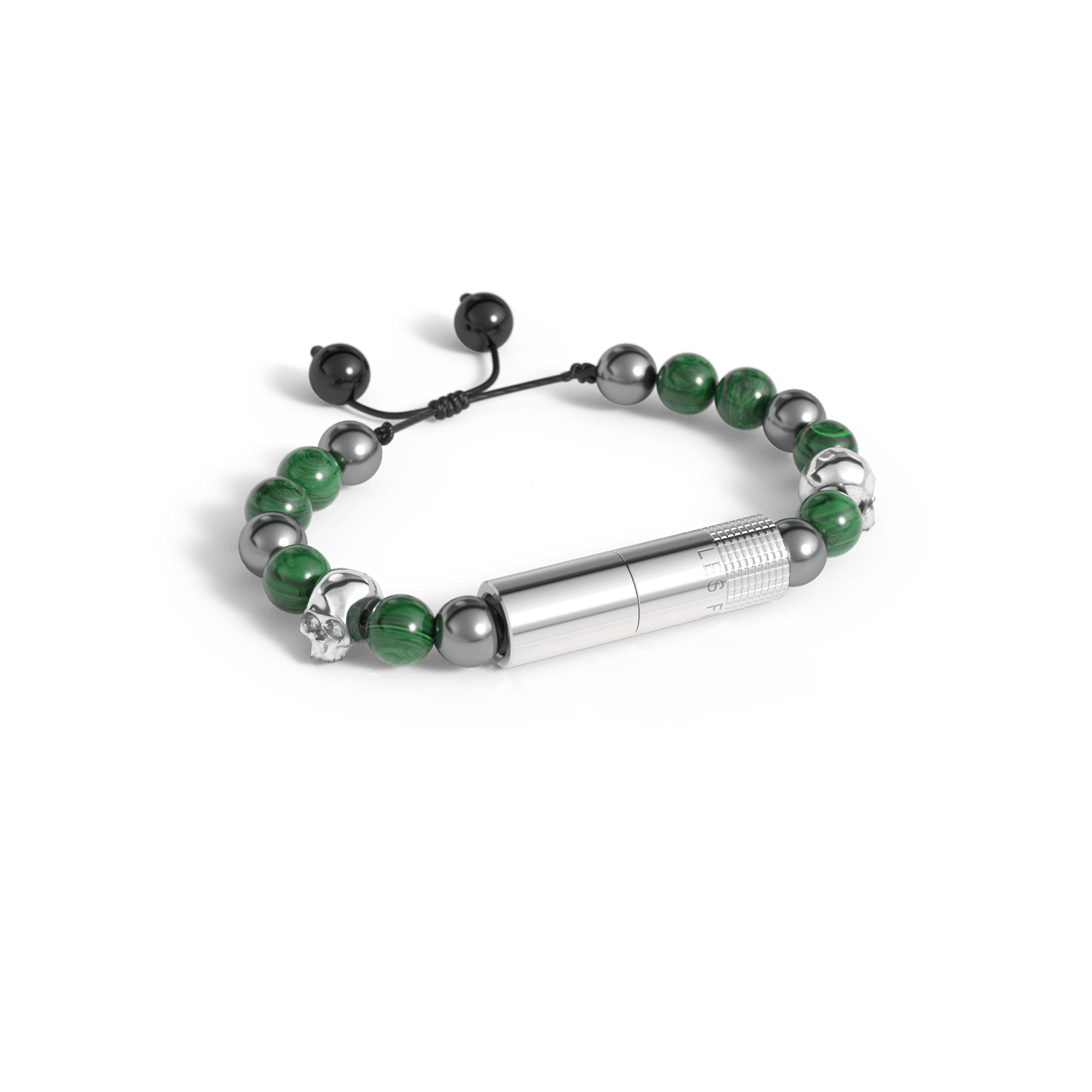 Les Fines Lames Punch Bracelet Verde Cobre Skull