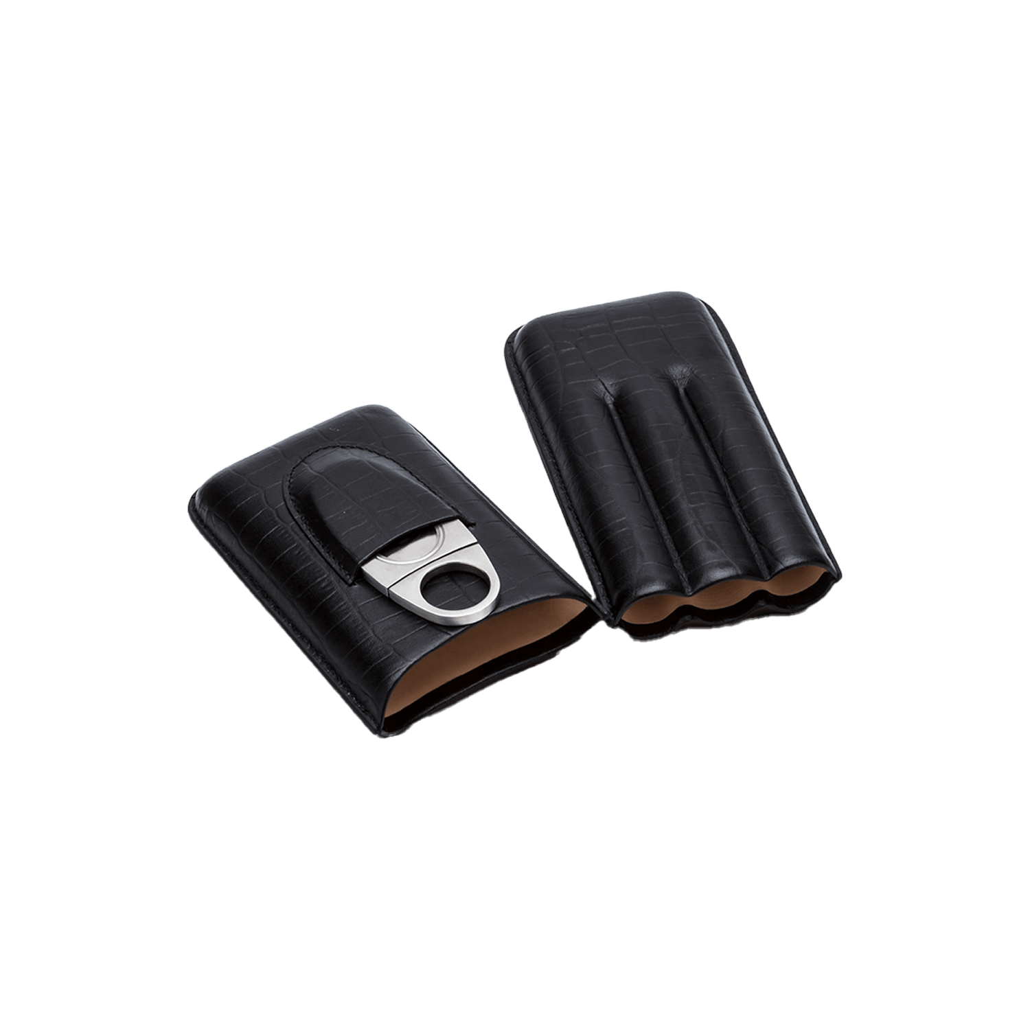 Lubinski Cigar Case with Cutter Black