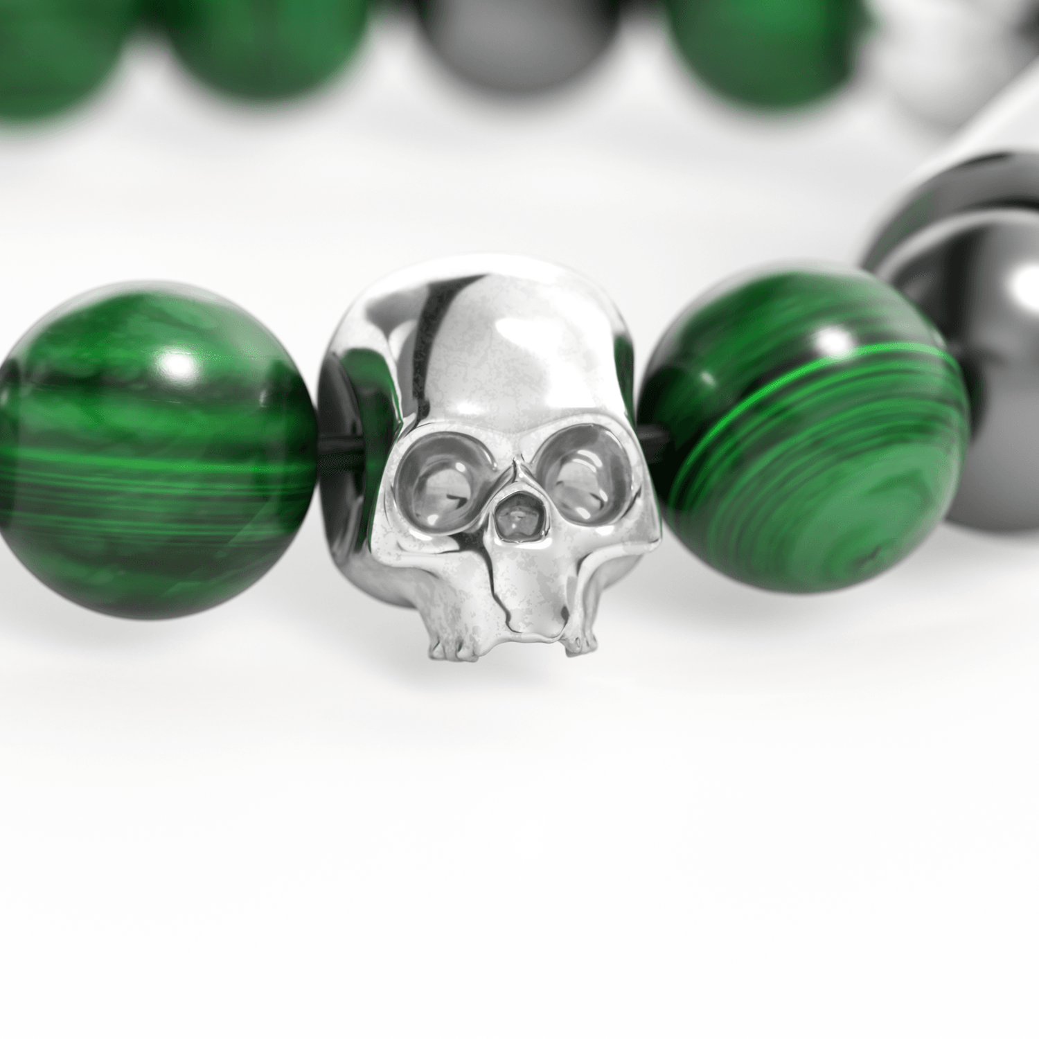 Les Fines Lames Punch Bracelet Verde Cobre Skull