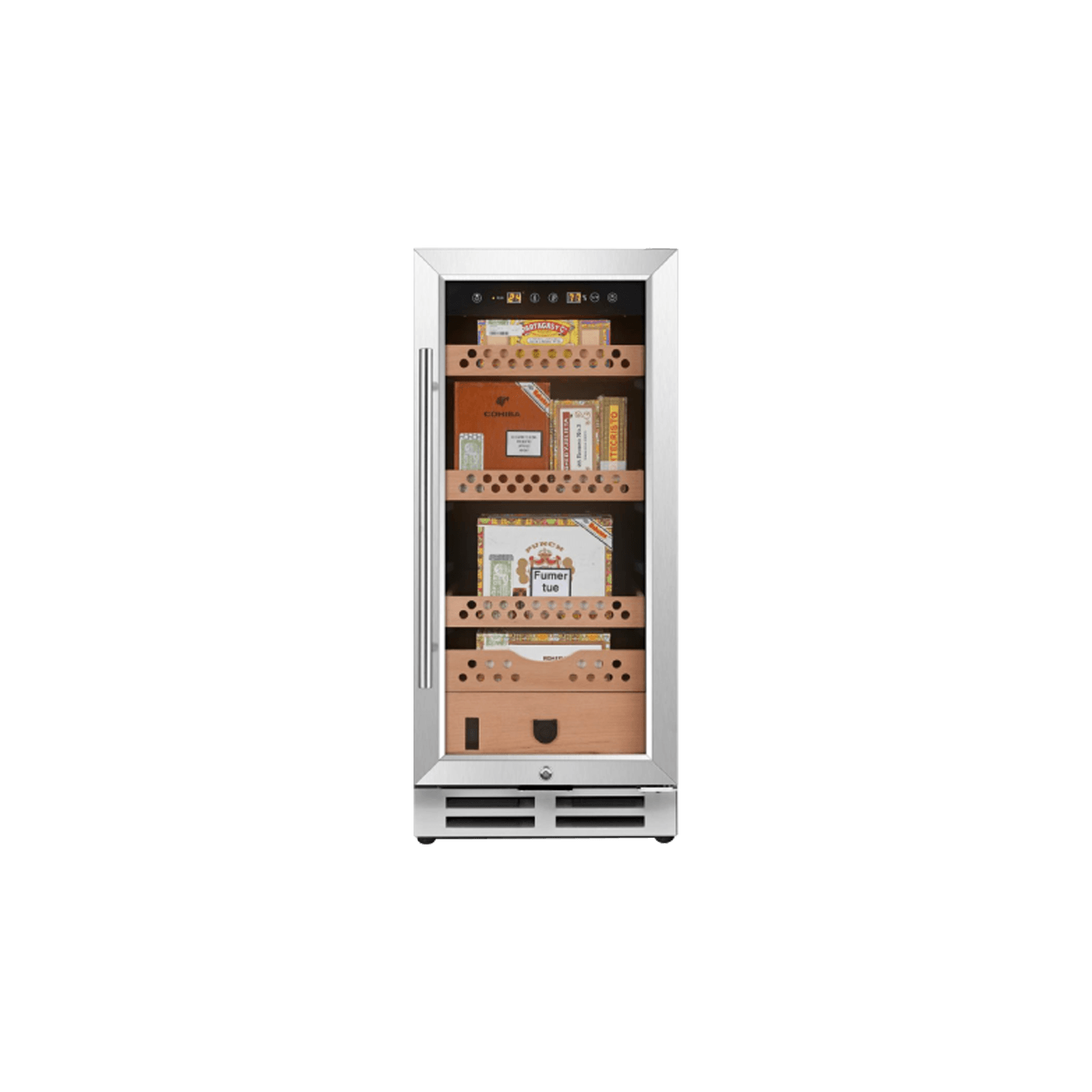 Electronic Humidor Fridge Small Silver