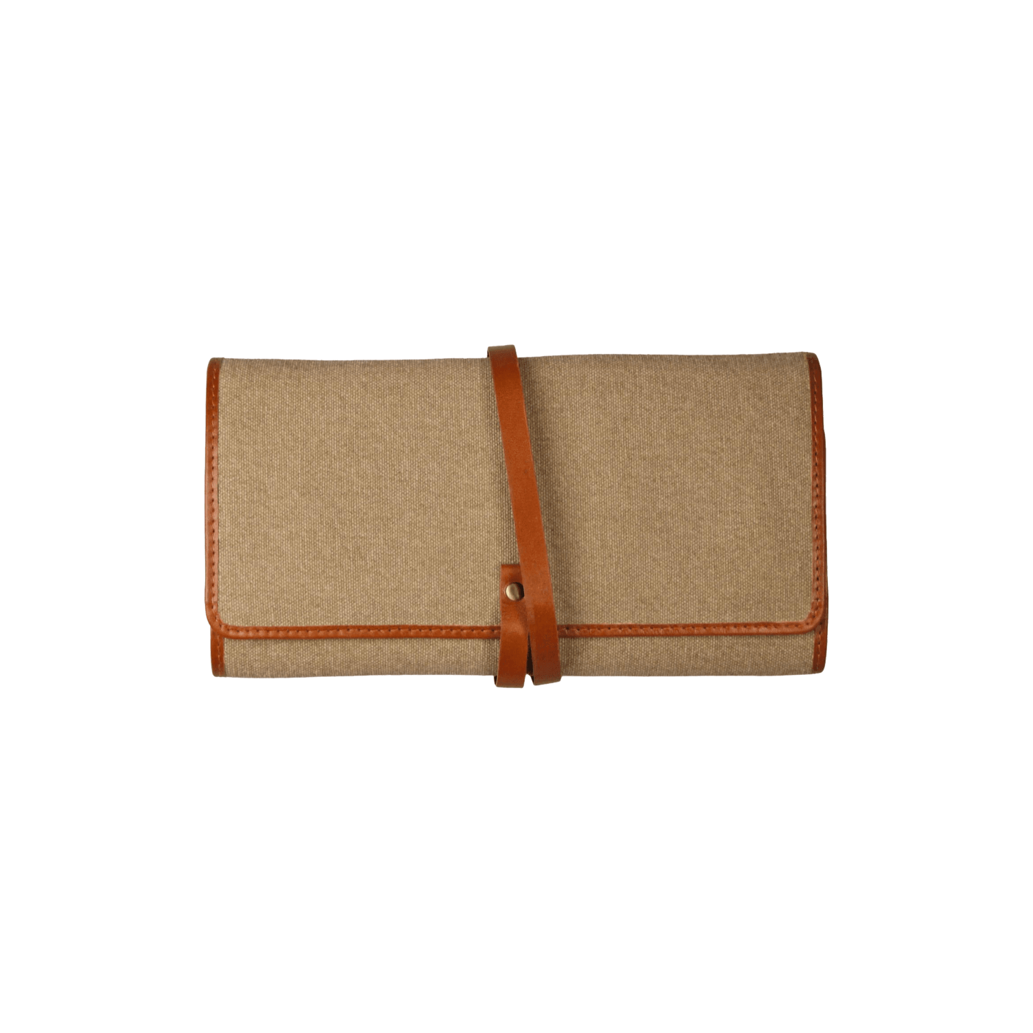 Passatore Canvas and Leather Pipe Roll-Up Pouch