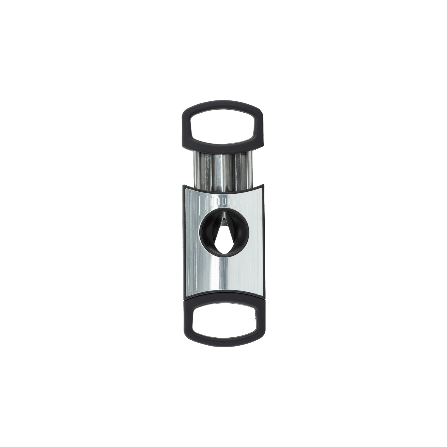 Dual-Blade Cigar Cutter in Black and Silver