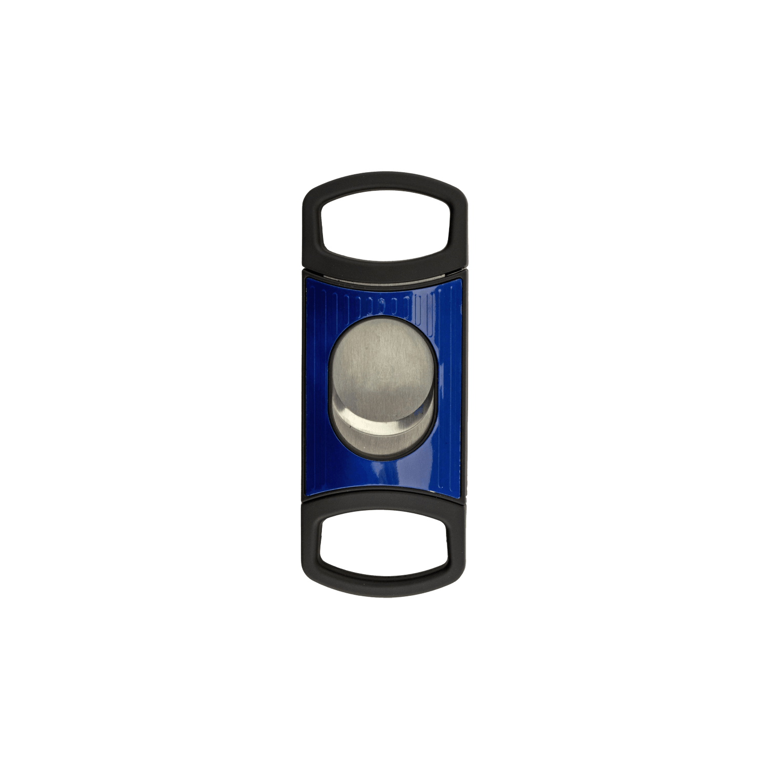 Dual-Blade Cigar Cutter in Black and Blue