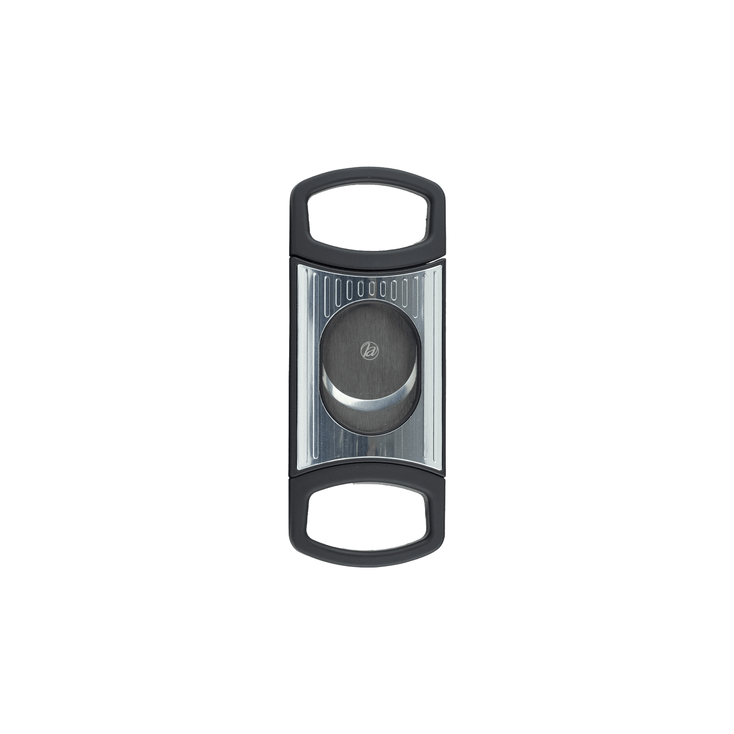 Dual-Blade Cigar Cutter in Black and Silver