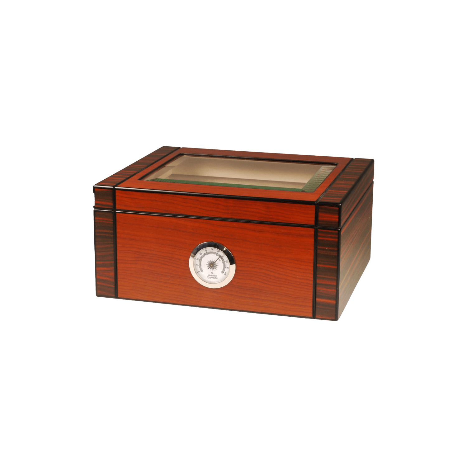 Black and Red-Brown Matte Humidor