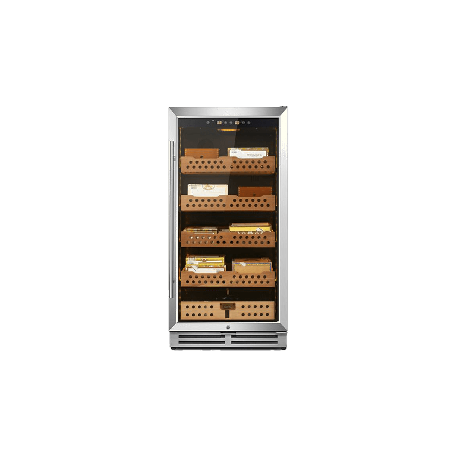 Electronic Humidor Fridge Medium Silver