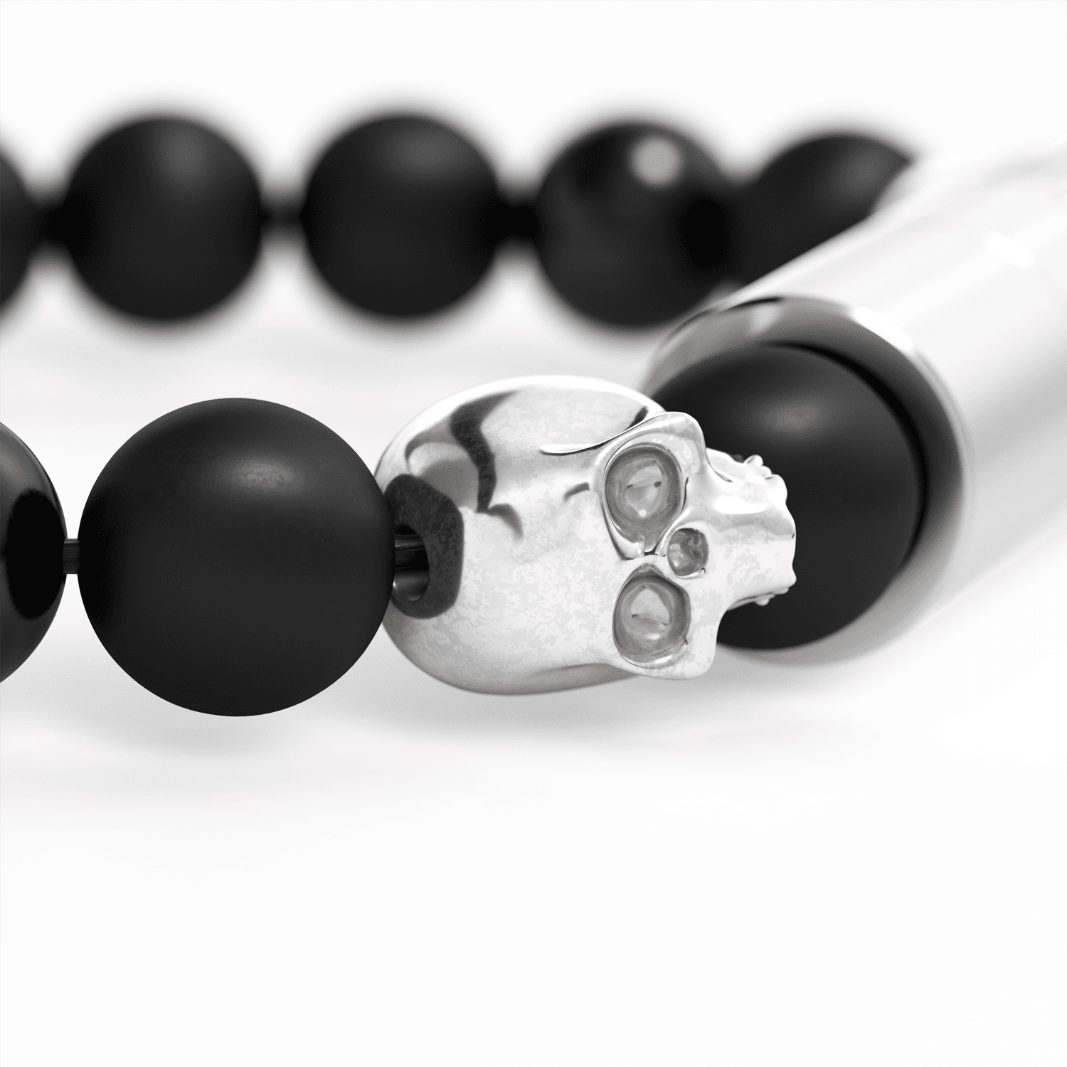 Les Fines Lames Punch Bracelet Oscuro Matt Skull