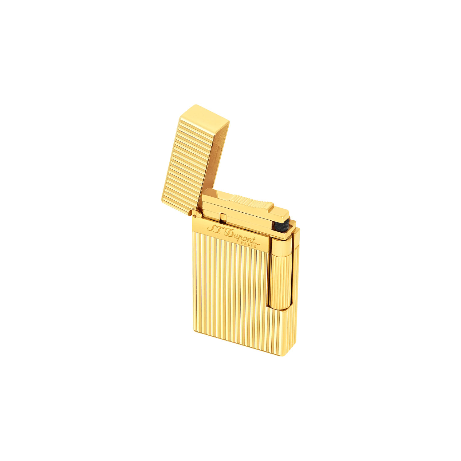 St Dupont Ligne2 Vertical Guilloche Gold