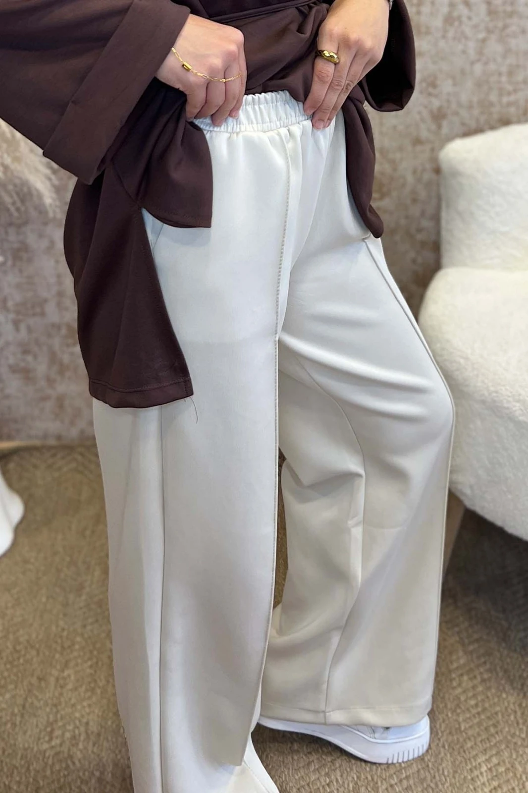 Scuba Pantolon- Beyaz