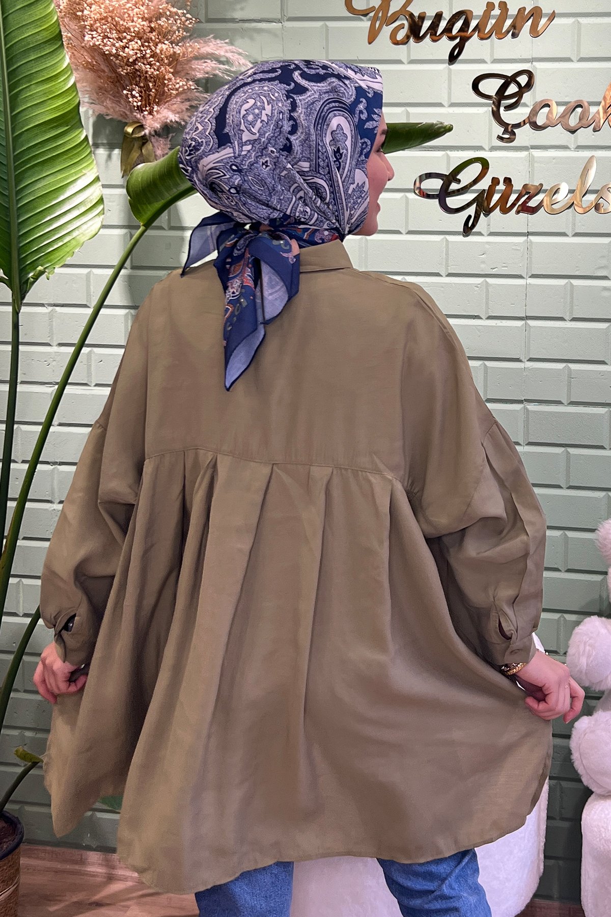 Oversize Gömlek-Haki