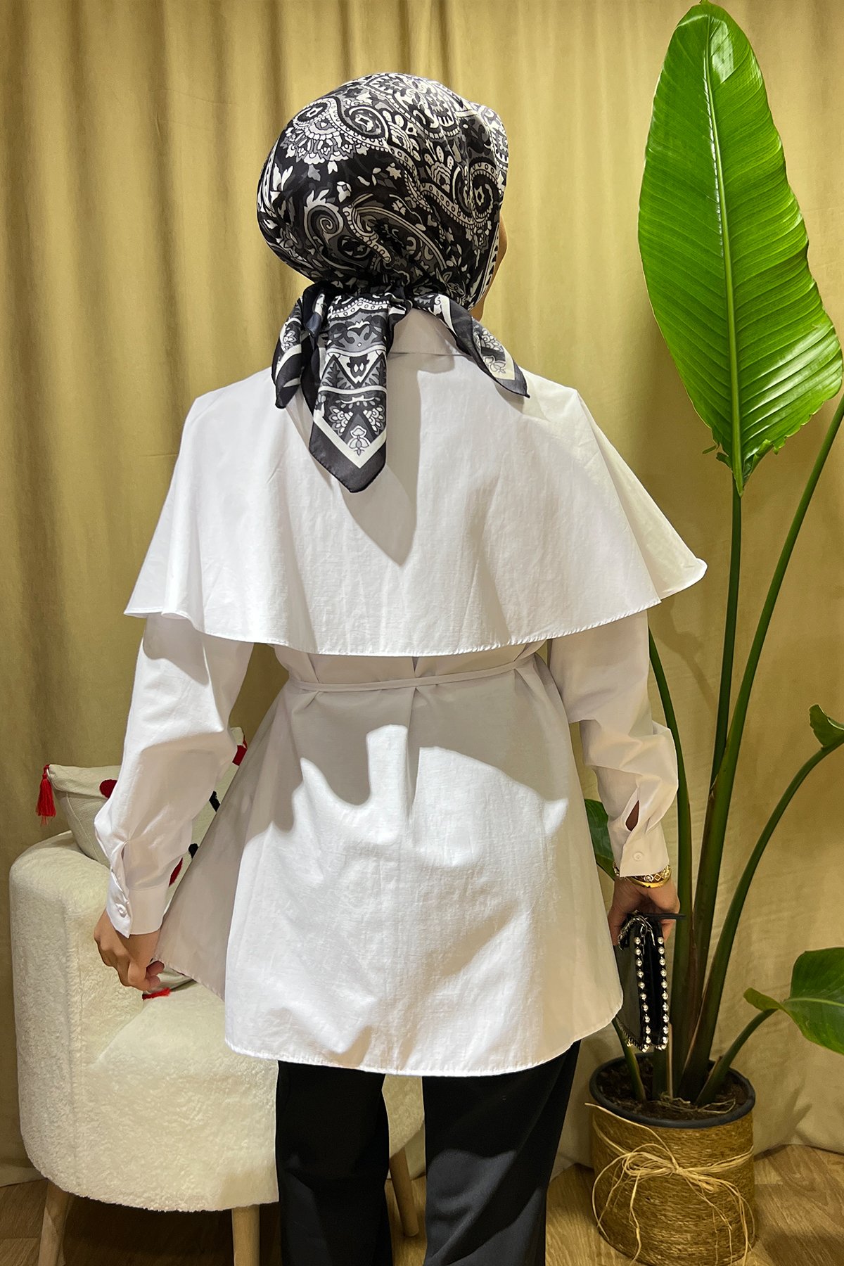 Poplin Tunik-Beyaz