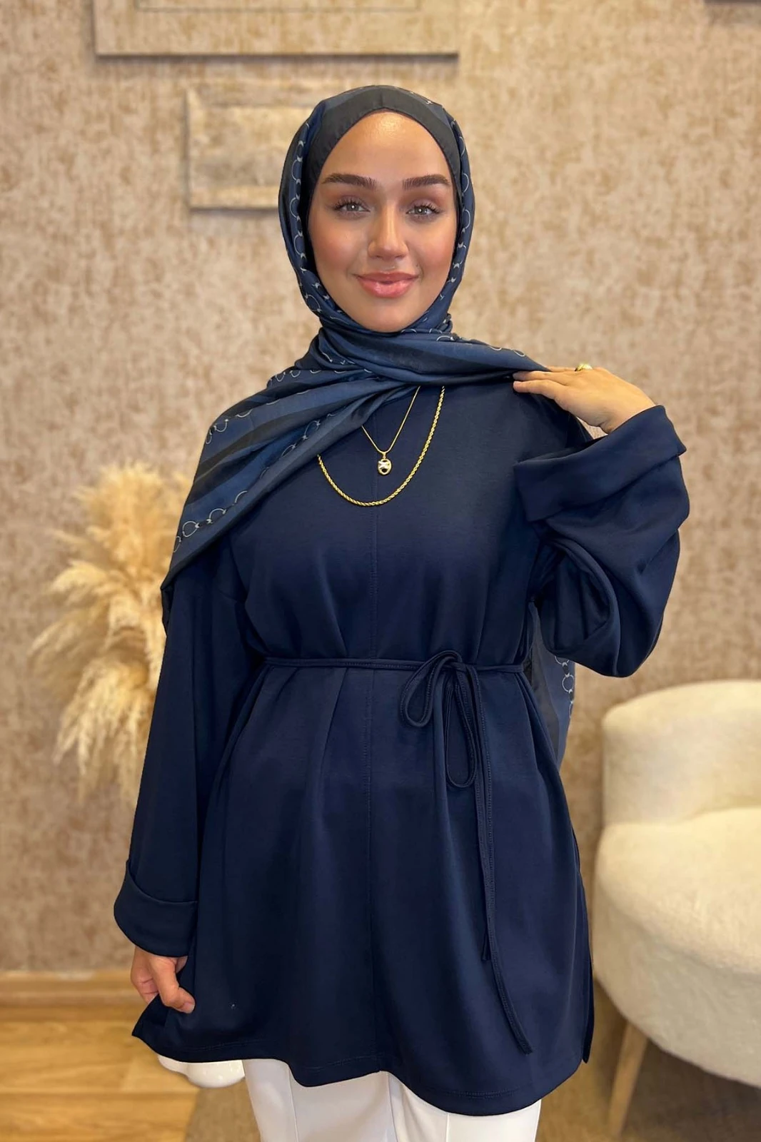 Oysho Kumaş Tunik-Lacivert