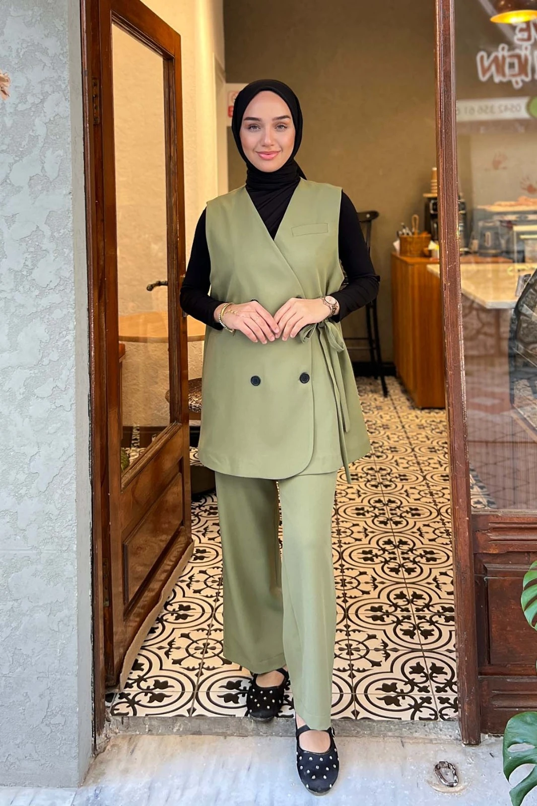 Yelekli Pantolonlu Takım- Haki