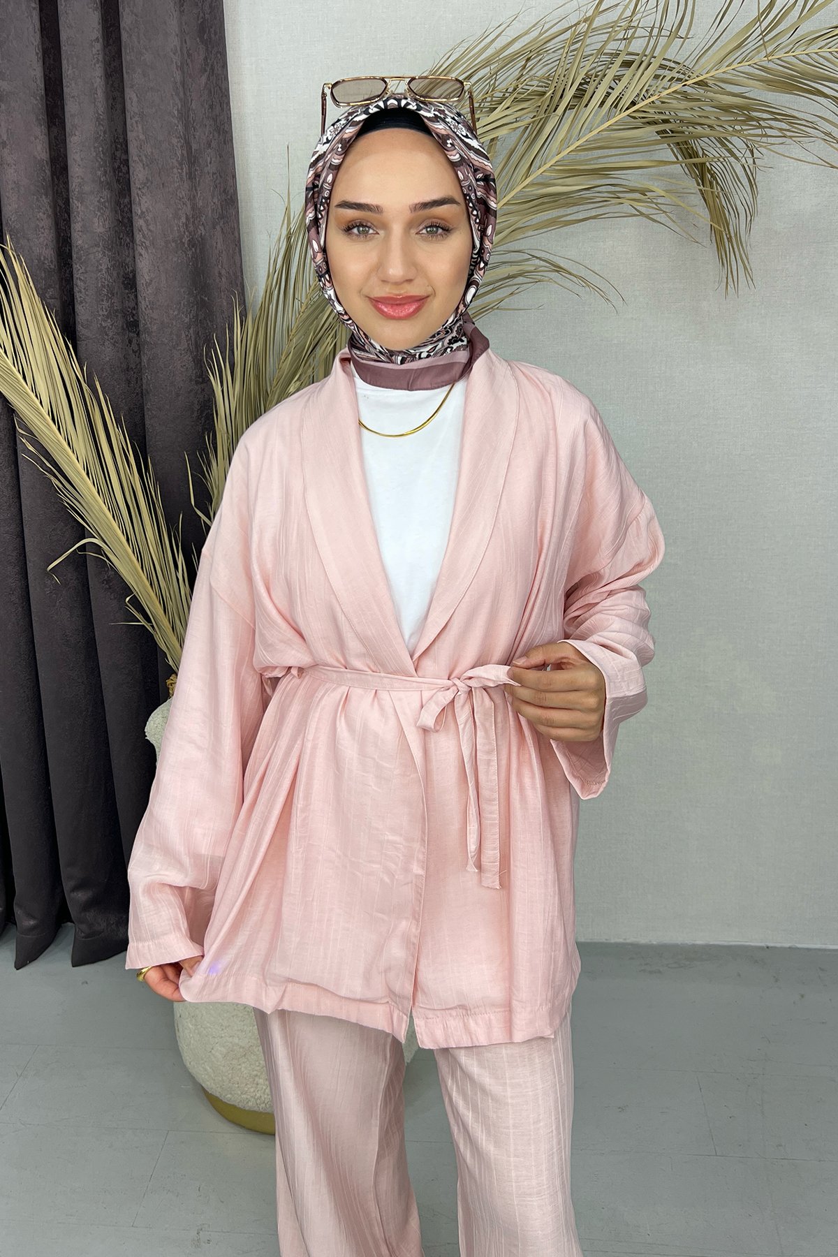 Kimono Takım-Pembe