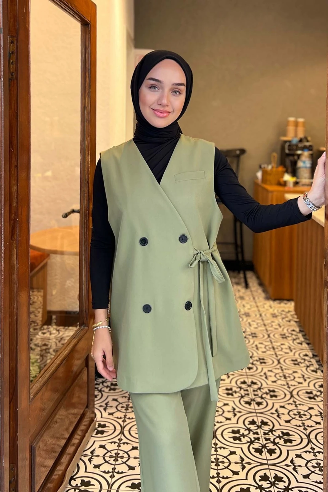 Yelekli Pantolonlu Takım- Haki