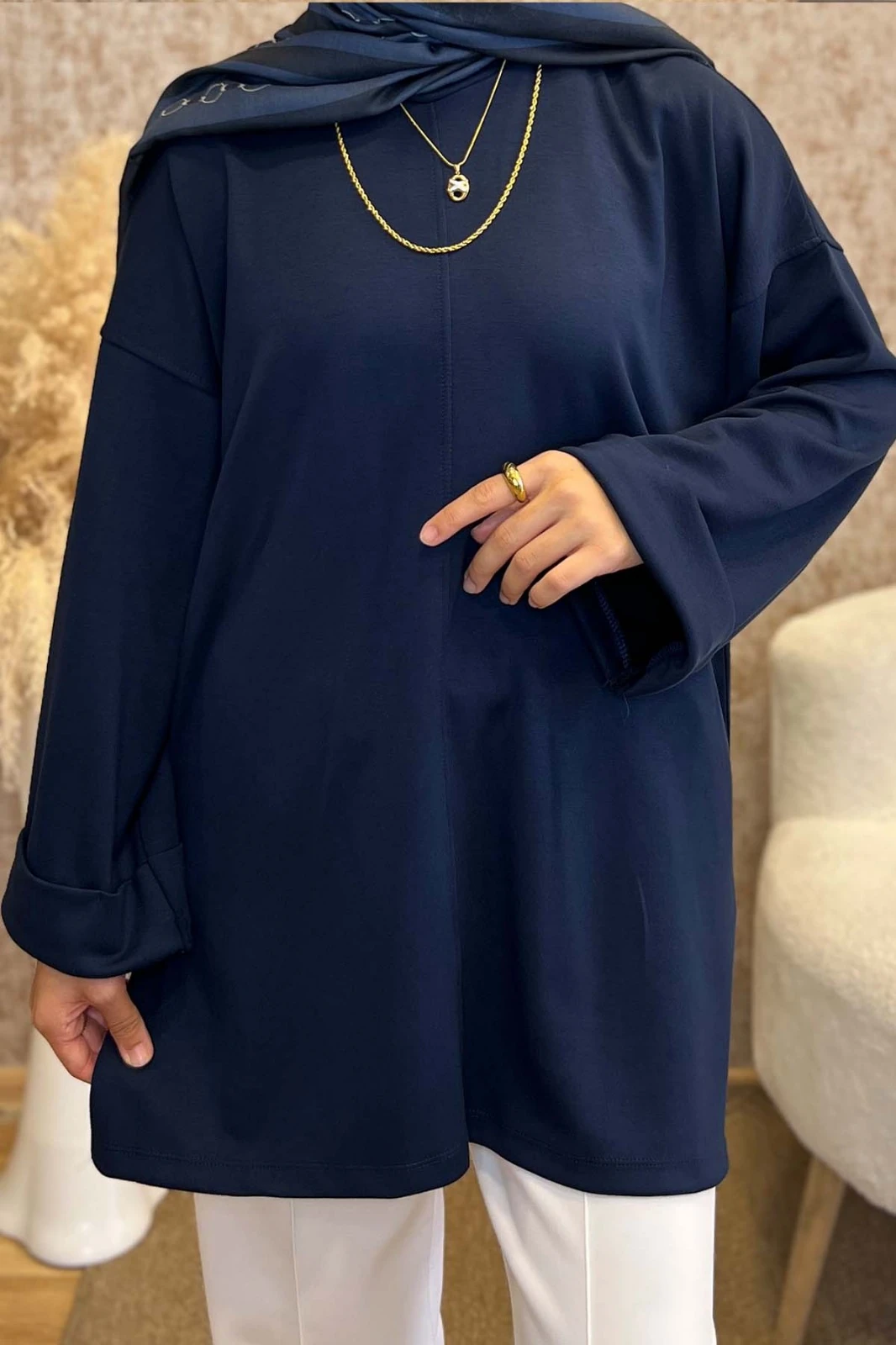 Oysho Kumaş Tunik-Lacivert