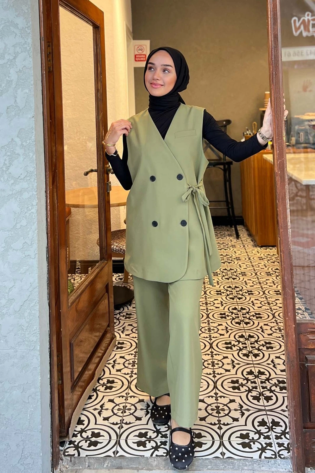 Yelekli Pantolonlu Takım- Haki