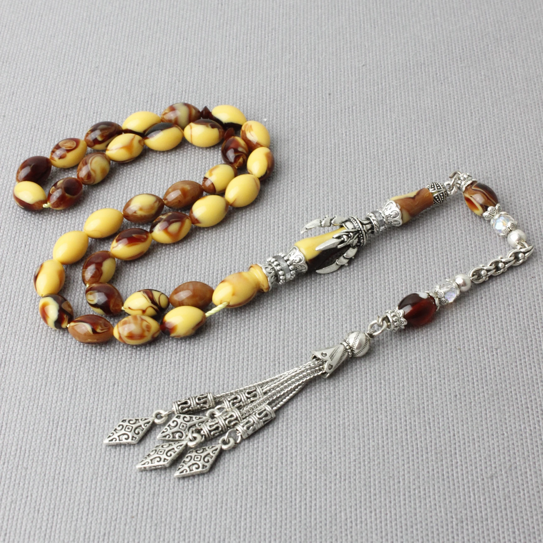 Nakkaş İmame Beyzi Model Sıkma Kehribar Tespih