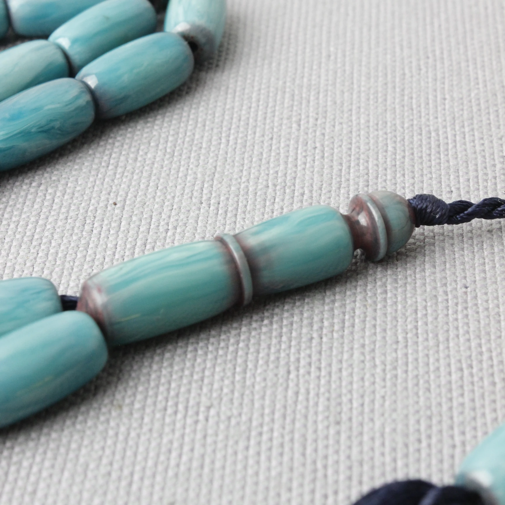 Dev Boy Mavi Renk Hareli Kapsül Kesim Katalin Tespih