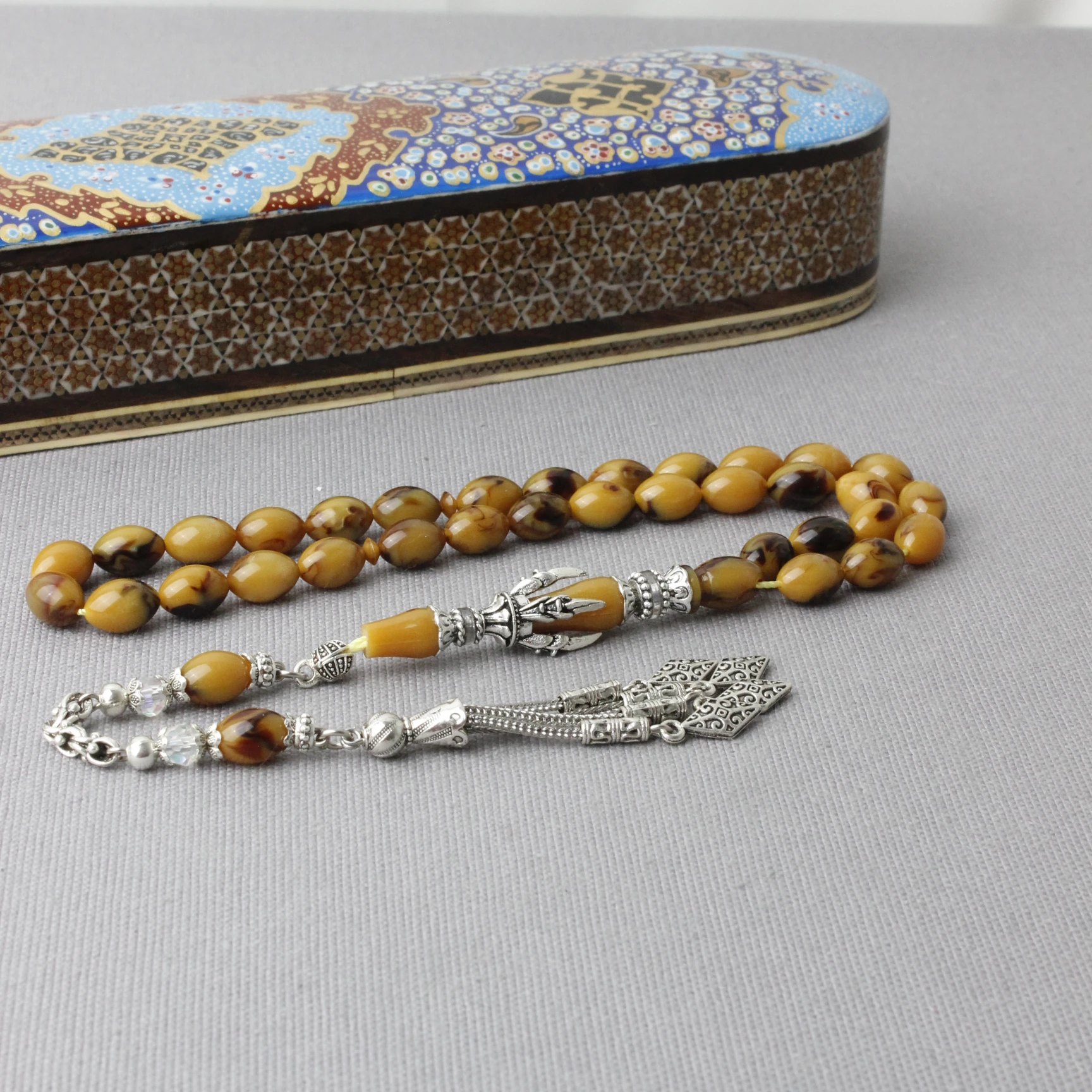 Nakkaş İmame Beyzi Model Sıkma Kehribar Tespih