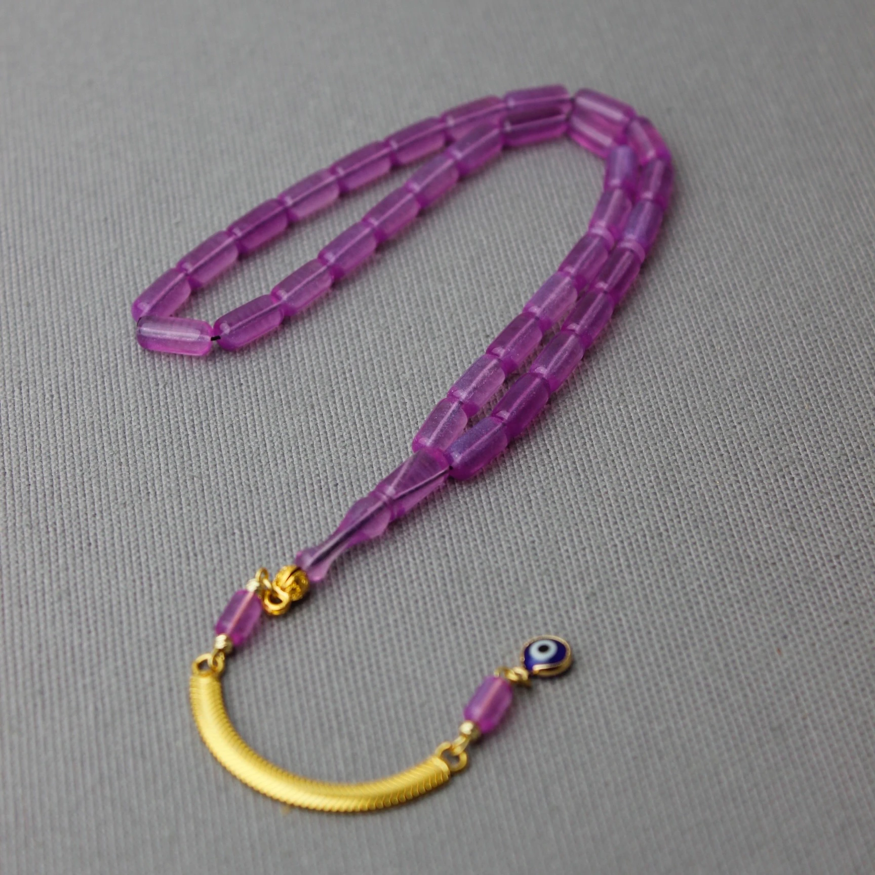 925 Ayar Gümüş Püsküllü Kapsül Kesim Bakalit Tespih