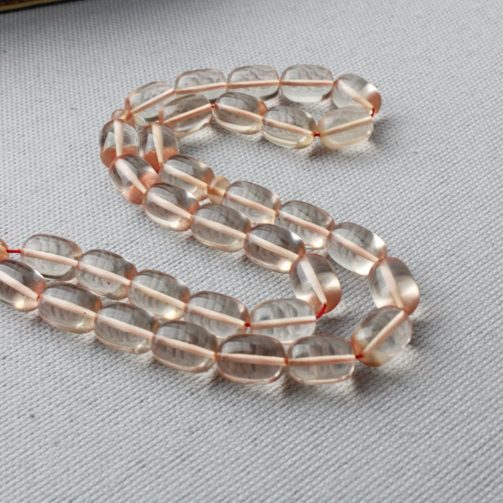 Ali Baba Usta İmzalı Şeffaf Renk Kapsül Kesim Ateş Kehribar Tespih